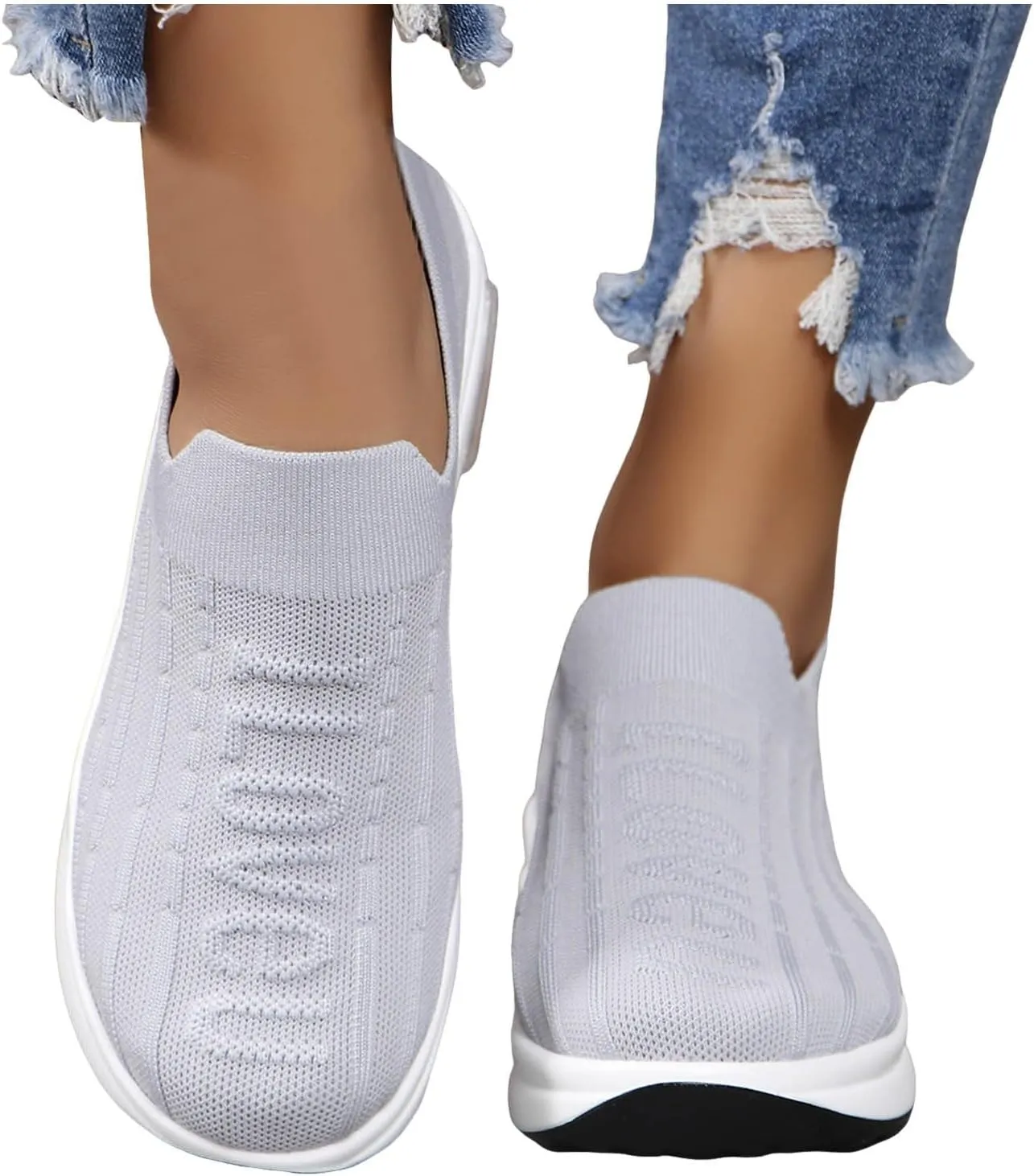 Women Walking Shoes with Arch Support Orthopedic Shoes for Women Sneakers for Women Running Shoes Slip On Casual Shoes Comfortable Fashion Tennis Shoes Mesh Lightweight Sneaker for Work