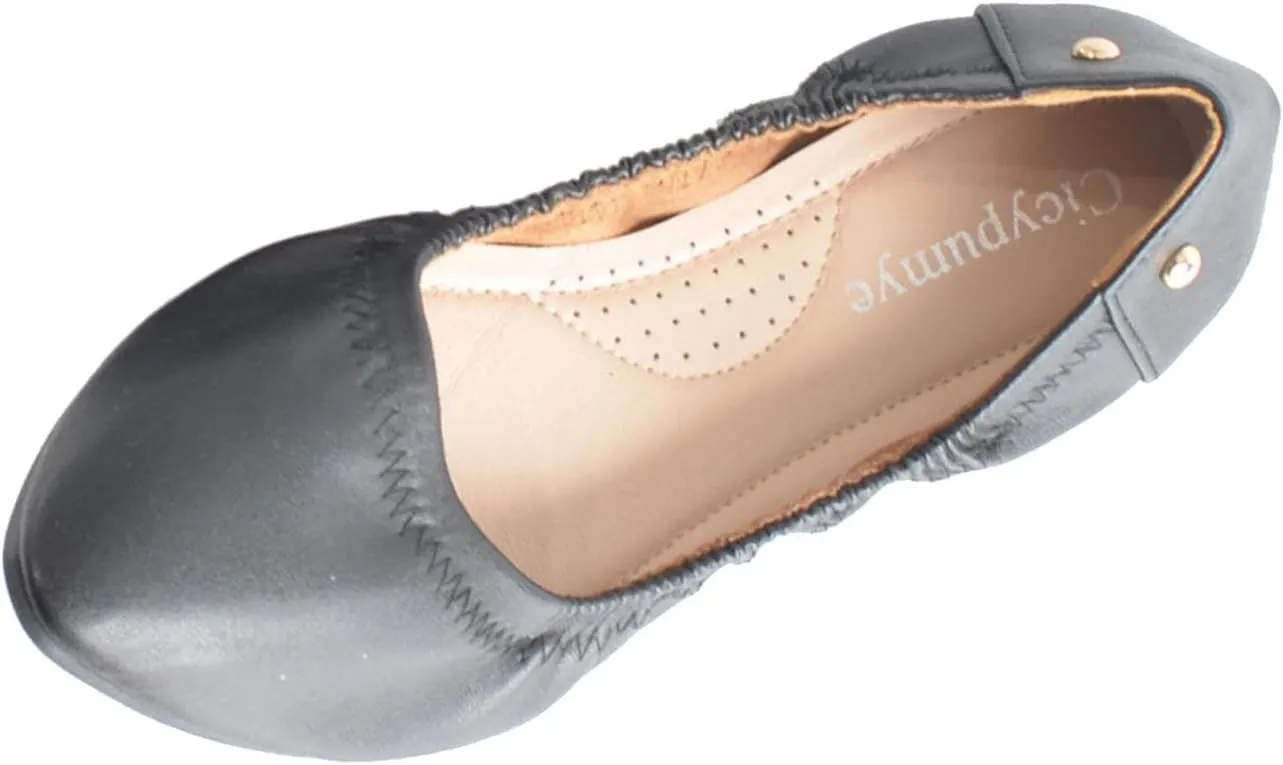 Women's Foldable Travel Ballet Flats Portable Pointed Toe Slip-Ons | Lightweight Dress Shoes for Weddings & Business