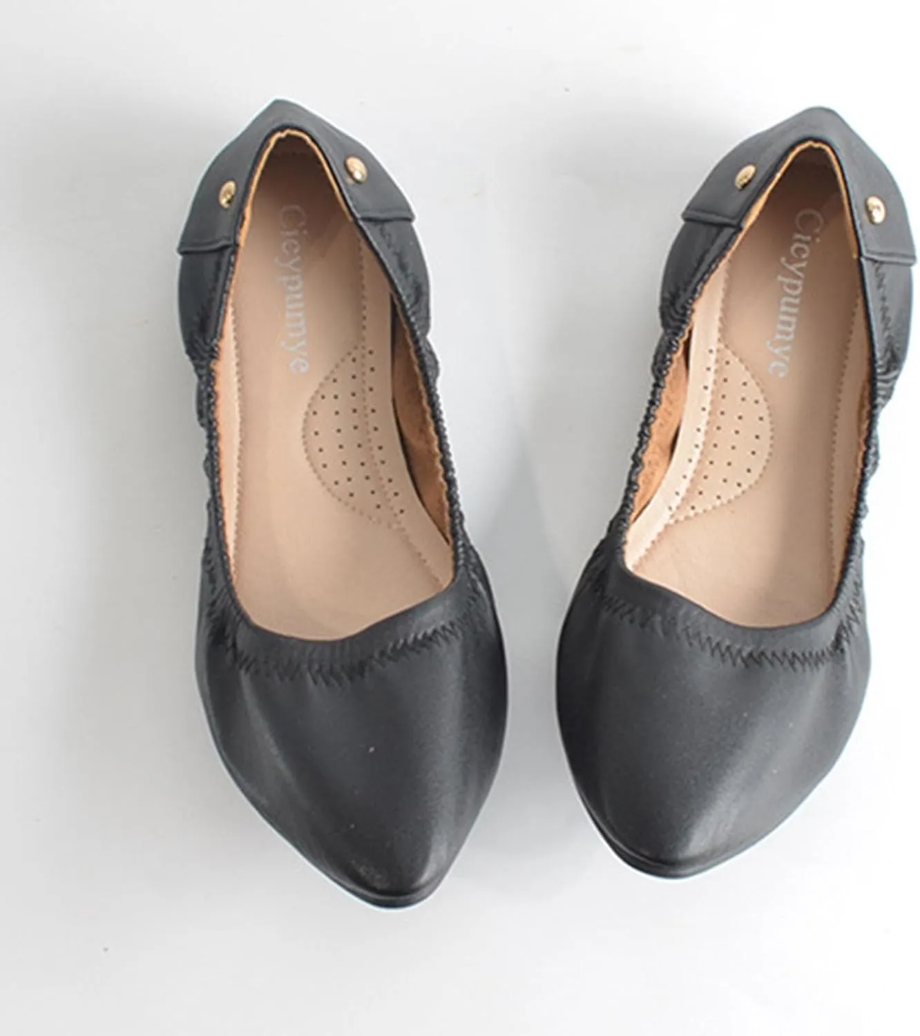 Women's Foldable Travel Ballet Flats Portable Pointed Toe Slip-Ons | Lightweight Dress Shoes for Weddings & Business