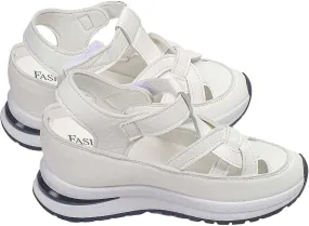 Womens Sports Sandals Closed Toe Platform Hollow Out Lightweight Comfortable Sandals Summer Soft Thick Sole Casual Athletic Muffin Shoes with Hook Loop Breathable Walking Going Out Outdoor Sandal