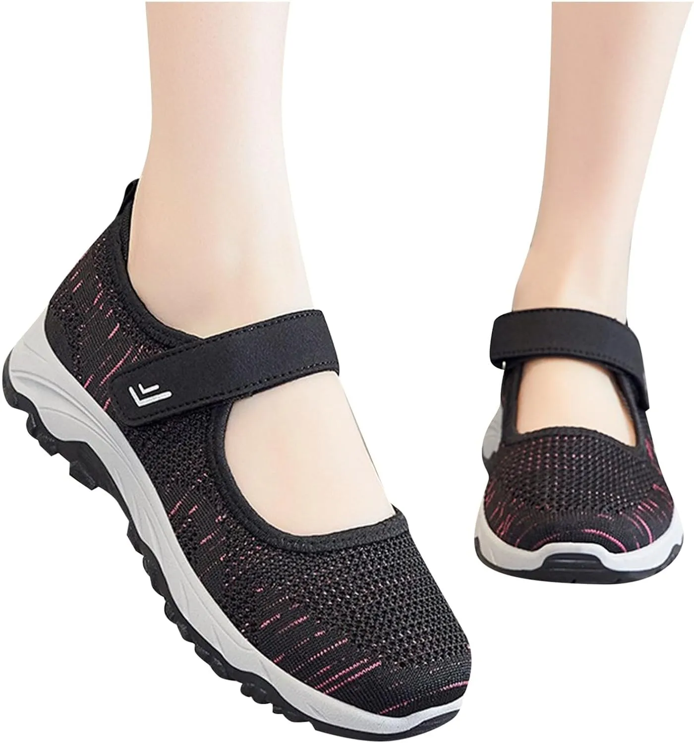 Womens Walking Shoes - Slip On Tennis Running Shoes Lightweight Work Sneakers for Indoor Outdoor Gym Women Walking Shoes with Arch Support, Orthotic Platform Sneakers Plantar Fasciitis Shoes Wide