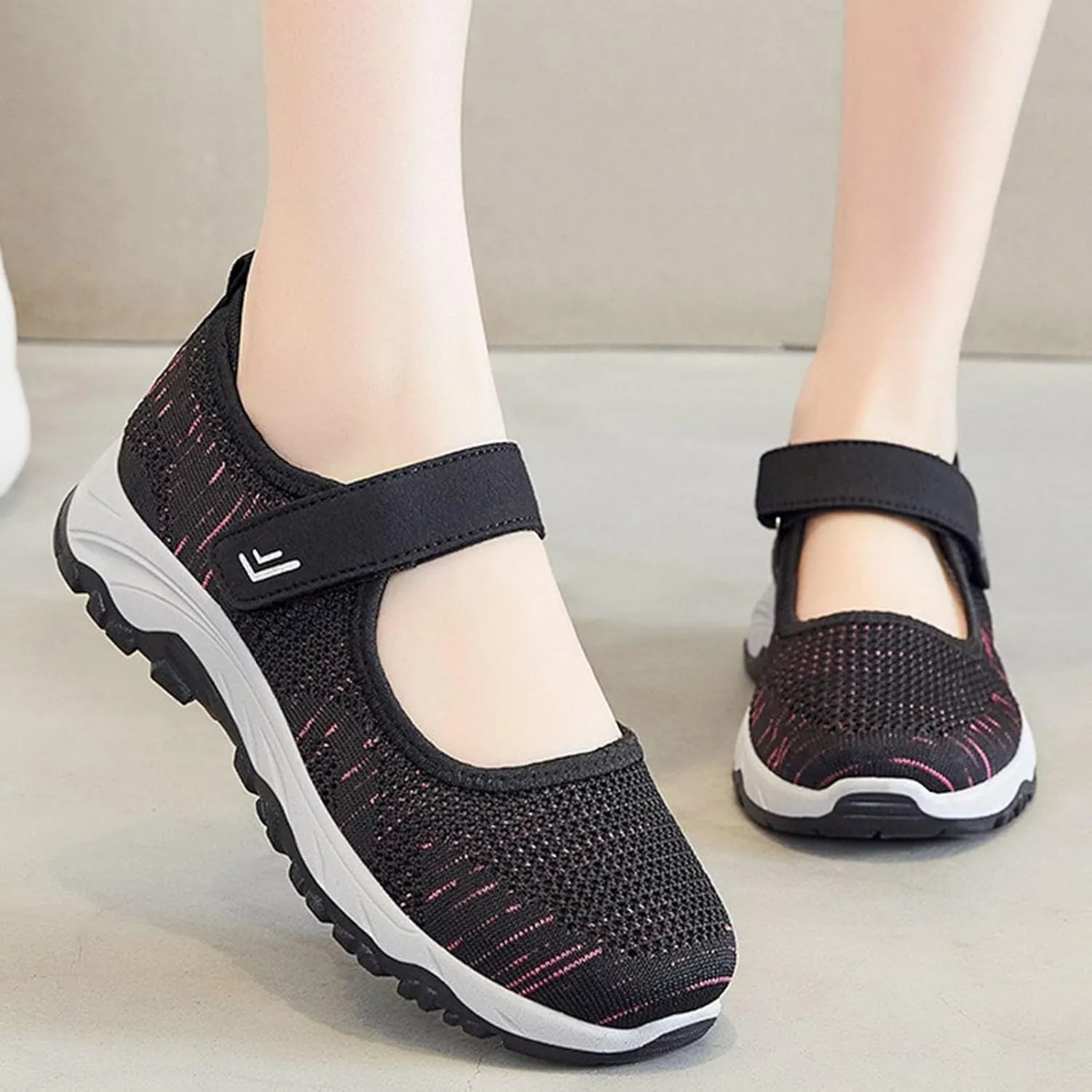 Womens Walking Shoes - Slip On Tennis Running Shoes Lightweight Work Sneakers for Indoor Outdoor Gym Women Walking Shoes with Arch Support, Orthotic Platform Sneakers Plantar Fasciitis Shoes Wide