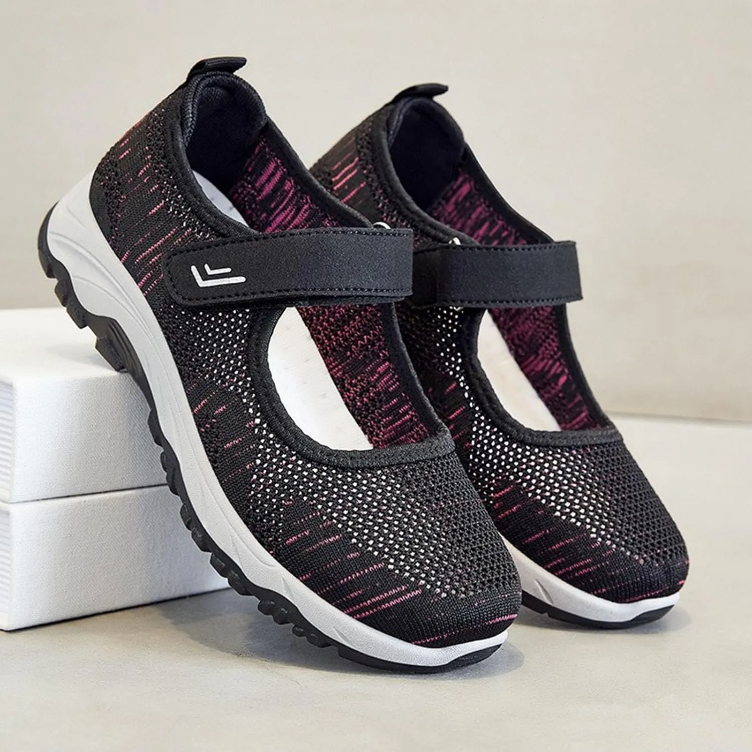 Womens Walking Shoes - Slip On Tennis Running Shoes Lightweight Work Sneakers for Indoor Outdoor Gym Women Walking Shoes with Arch Support, Orthotic Platform Sneakers Plantar Fasciitis Shoes Wide